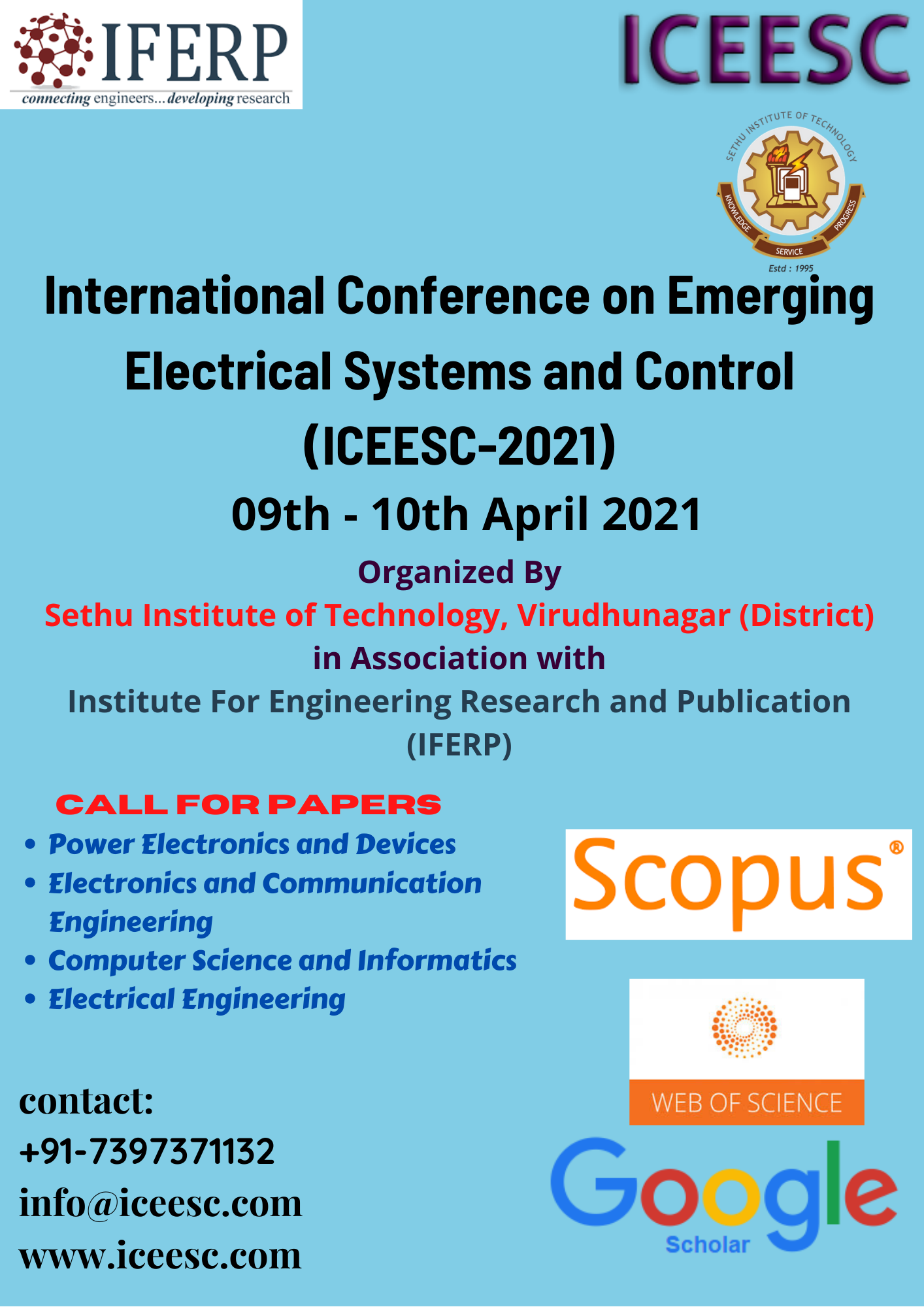 International Conference on Emerging Electrical Systems and Control (ICEESC-2021)